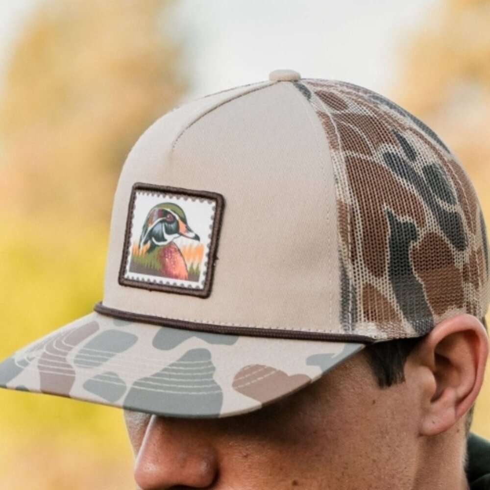 BURLEBO Cap- WOOD DUCK STAMP - CAMO Hat